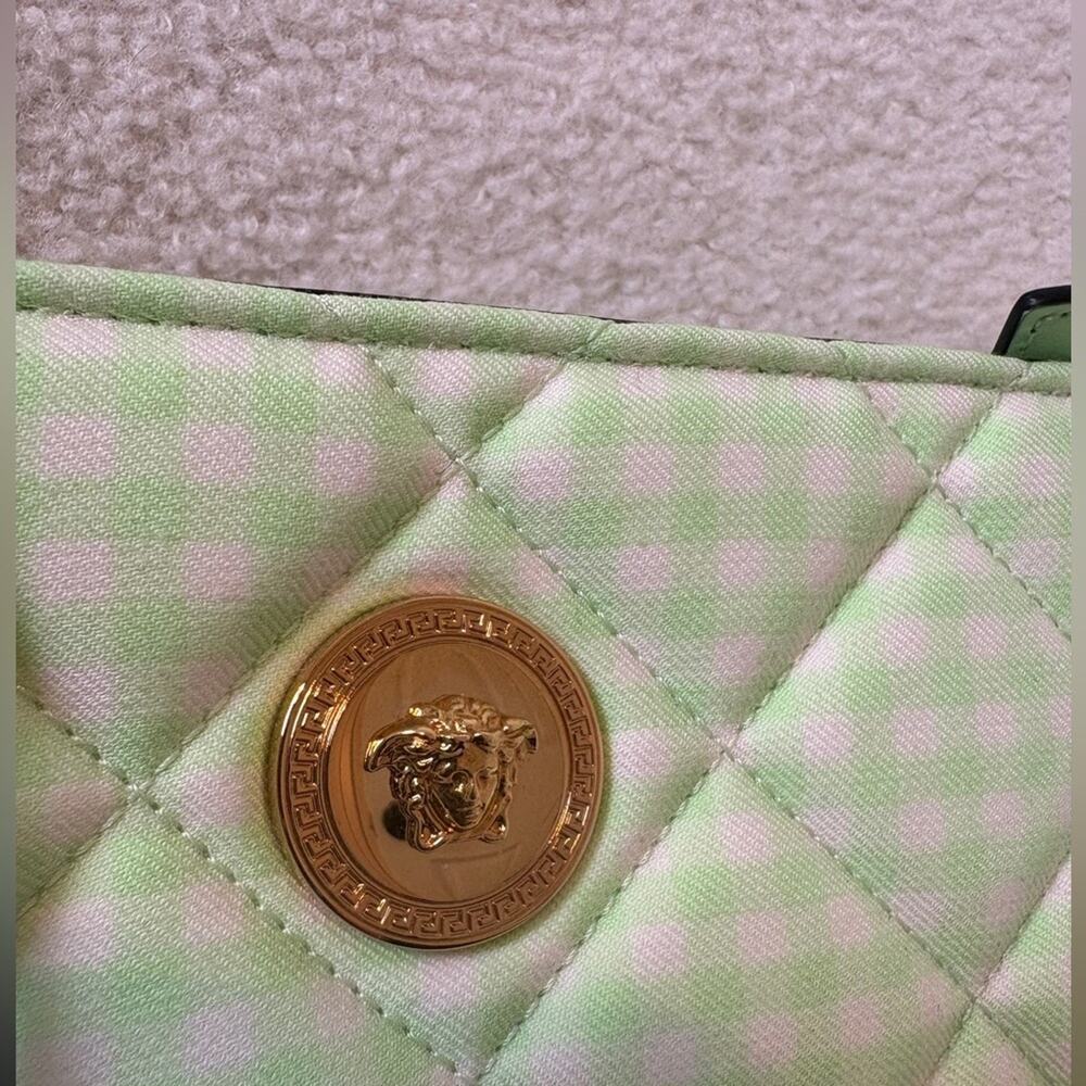 Versace Green Checkered Bag Women's NWT - Picture 5 of 10
